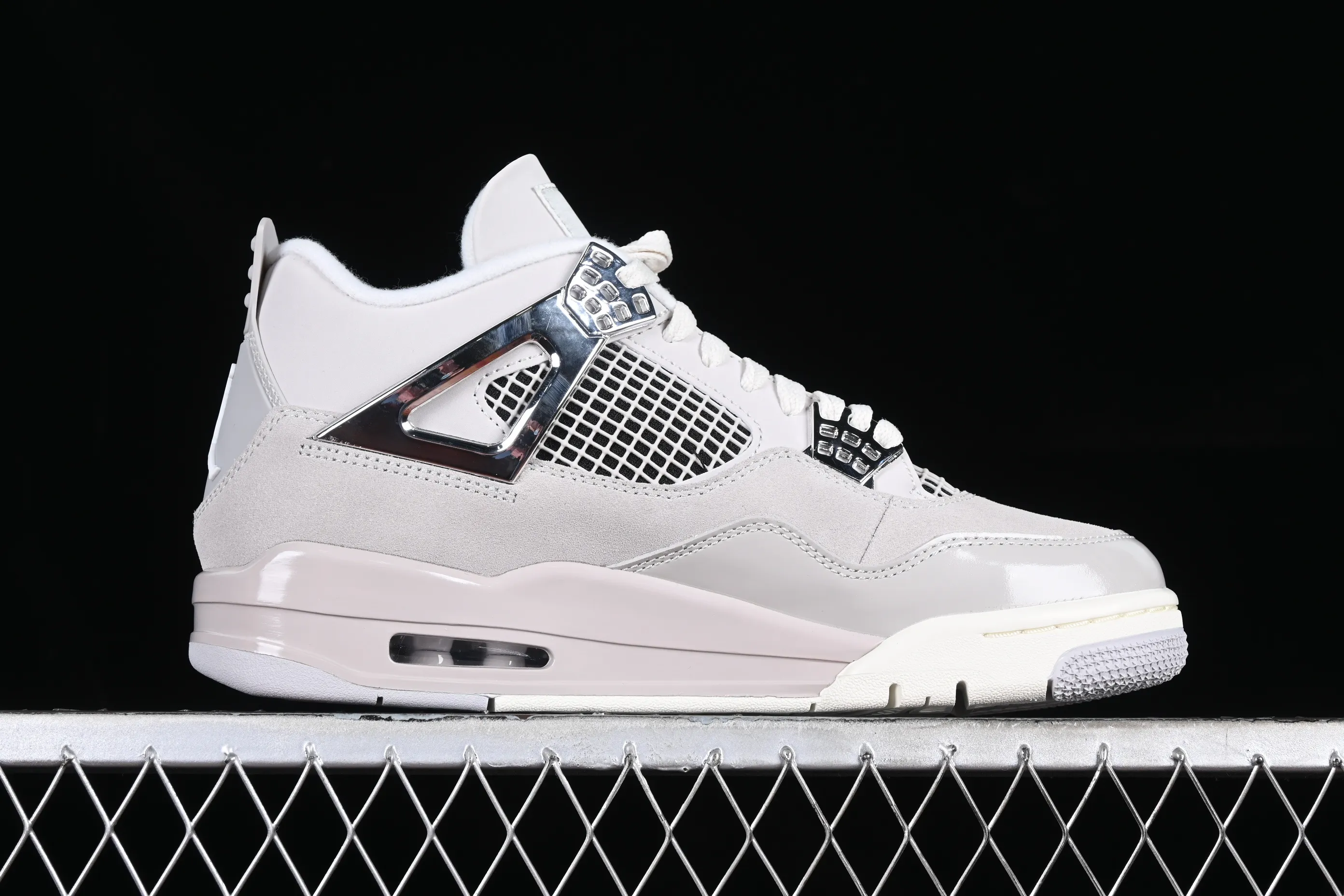 All categories Air Jordan Jordan series basketball shoes Air Jordan 4 GX foreign trade version Air Jordan 4 Retro "Frozen Moments" AJ4 Joe 4 electroplated silver AQ9129-001